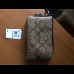 Coach Double Zipper Wristlet